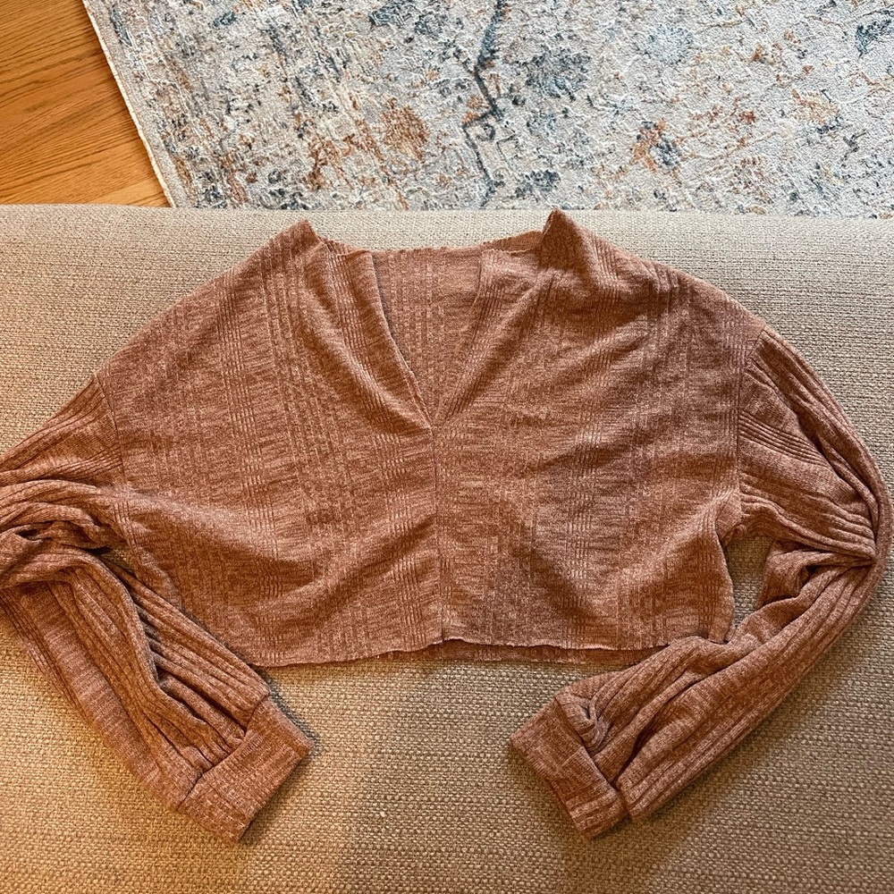 Brown Cropped Sweater